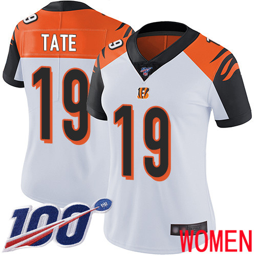 Cincinnati Bengals Limited White Women Auden Tate Road Jersey NFL Footballl #19 100th Season Vapor Untouchable